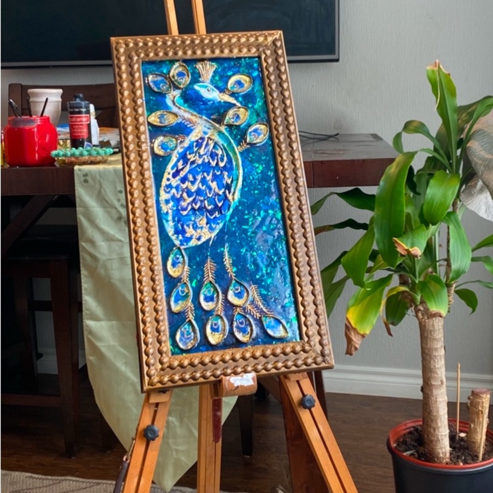 Peacock Framed Art